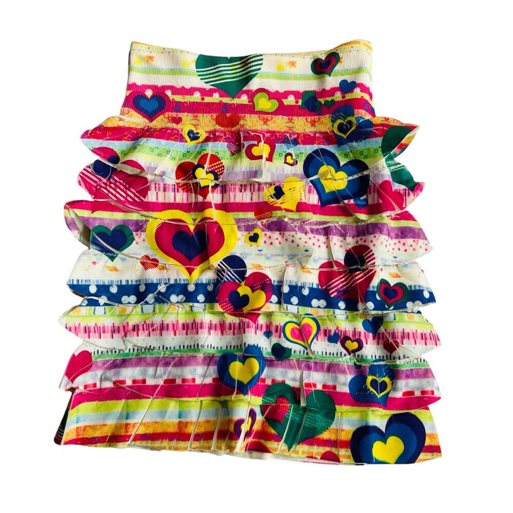 Bebe Skirt Girls High Waisted Stretch Bodycon Yellow Pink Colorful Skirt